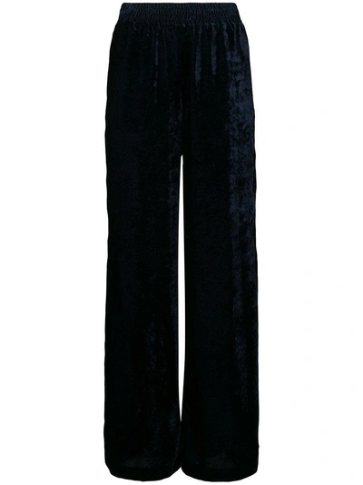 Shop Nili Lotan Velvet Palazzo Pants