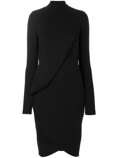 Shop Givenchy Turtle-neck Fitted Midi Dress