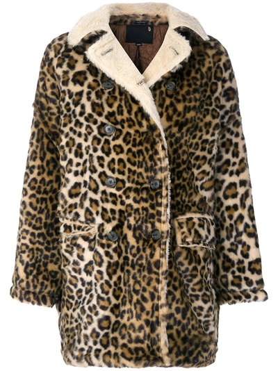 Shop R13 - Leopard Print Coat  In Brown