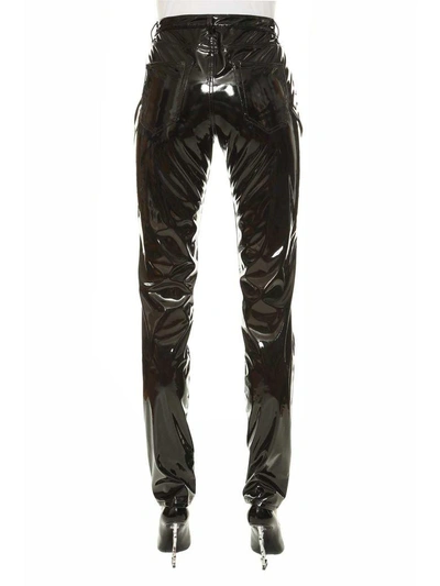 Shop Saint Laurent Vinyl Pants In Nero