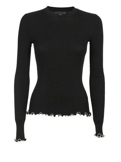 Shop Alexander Wang Ribbed Pullover In Black