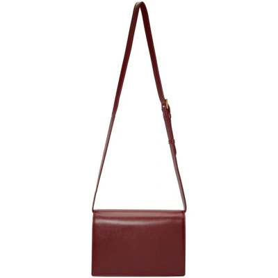 Shop Saint Laurent Burgundy Medium Bellechasse Bag