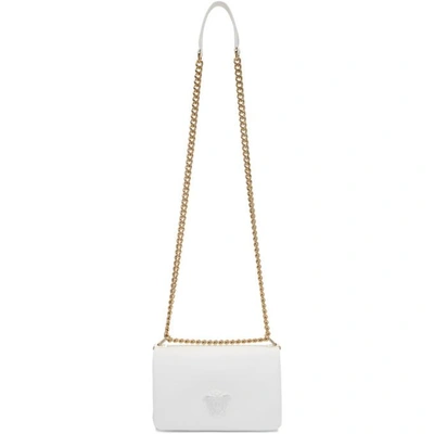 Shop Versace White Medusa Sultan Chain Bag