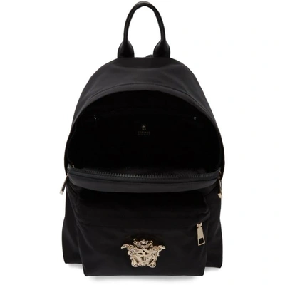 Shop Versace Black & Gold Medium Palazzo Backpack