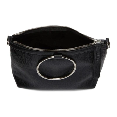 Shop Kara Black Leather Ring Crossbody Bag