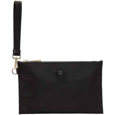 Shop Versace Black Small Palazzo Pouch