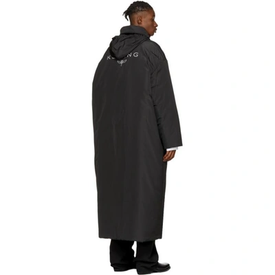 Shop Balenciaga Black Kering Padded Raincoat In 1000 Black