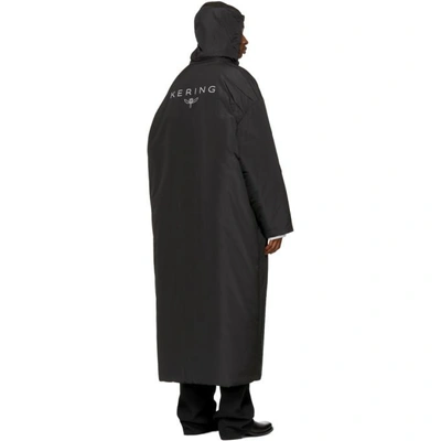 Shop Balenciaga Black Kering Padded Raincoat In 1000 Black