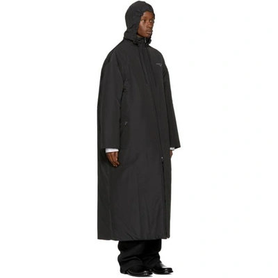 Shop Balenciaga Black Kering Padded Raincoat In 1000 Black
