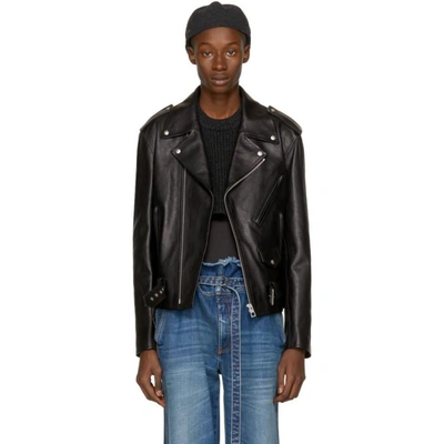 Shop Loewe Black Street Journal Biker Jacket In 1100 - Black