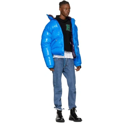 Shop Moncler Blue Down Dejan Jacket