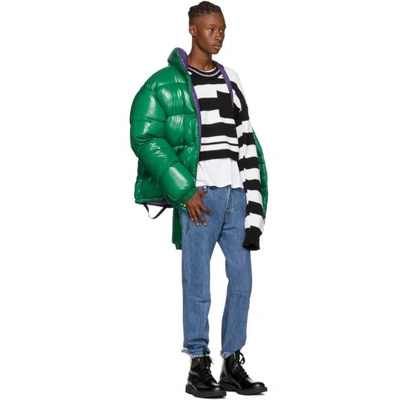 Shop Moncler Green Down Dejan Jacket