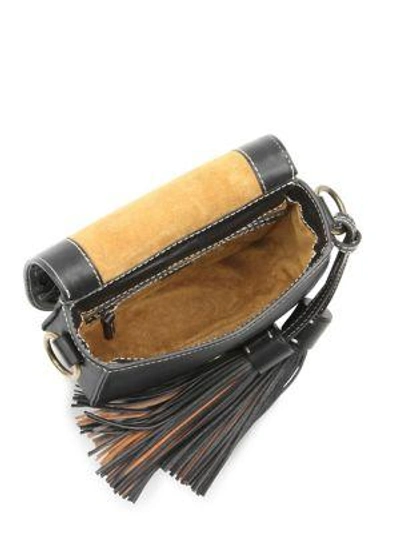Shop Frye Cut-out Mini Leather Shoulder Bag In Black