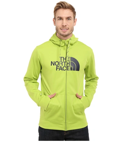 The North Face - Surgent Half Dome Full Zip Hoodie (macaw Green/cosmic Blue (prior Season)) Men's Sw