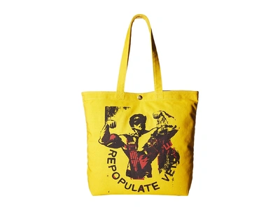Vivienne Westwood - Africa Repopulate Venice Politics Shopper (yellow) Tote Handbags