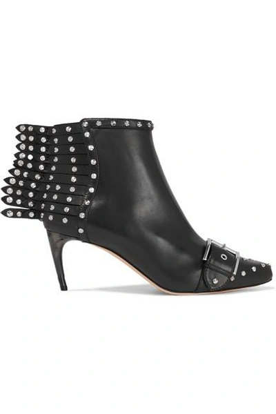 Shop Alexander Mcqueen Studded Leather Ankle Boots