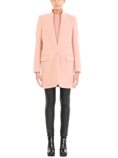 Shop Stella Mccartney Bryce Blushwool Blend Coat In Rose-pink