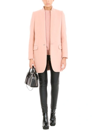 Shop Stella Mccartney Bryce Blushwool Blend Coat In Rose-pink