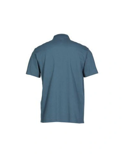 Shop Emporio Armani Polo Shirts In Slate Blue