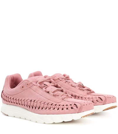 Nike Mayfly Woven Suede Sneakers, Pink In Red Stardust