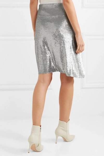 Shop Iro Wadlow Asymmetric Sequined Tulle Mini Skirt