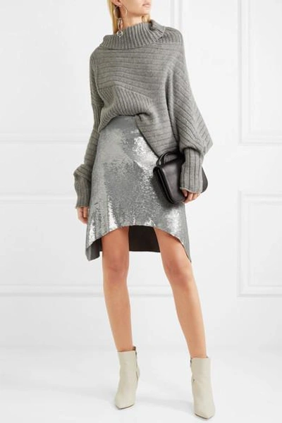 Shop Iro Wadlow Asymmetric Sequined Tulle Mini Skirt