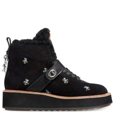 Shop Coach Urban Hiker Boots In Black Floral
