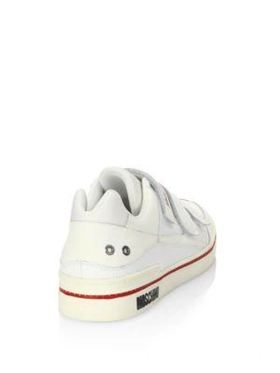 Shop Moschino Low-top Grip-tapesneakers In White