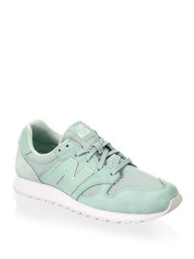 Shop New Balance 520 Suede & Mesh Sneakers In Mint