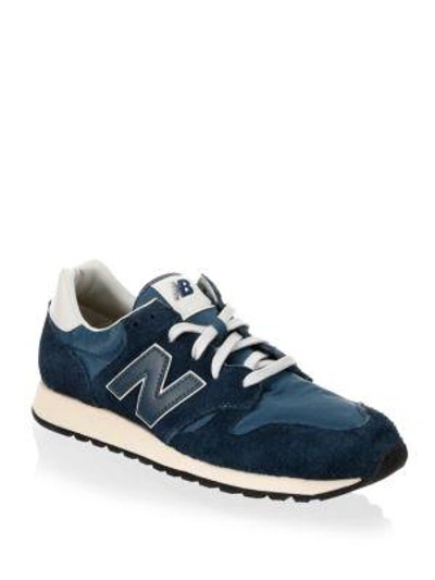 Shop New Balance 520 Hairy Suede Sneakers In Mallard Blue