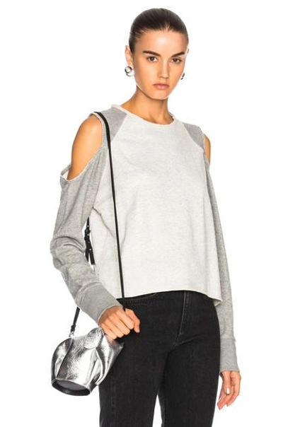 Shop Rag & Bone /jean Standard Issue Slash Sweatshirt In Gray
