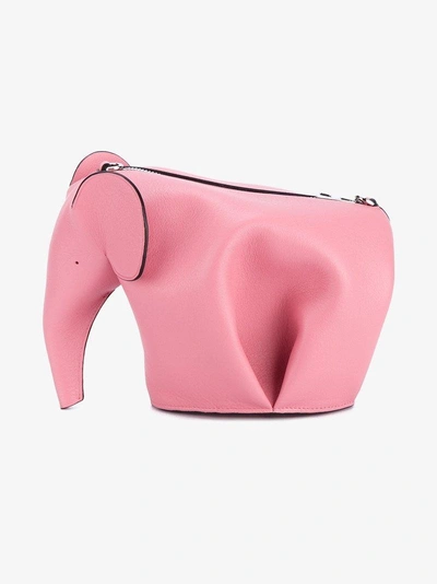 Shop Loewe Elephant Mini Bag In Pink/purple