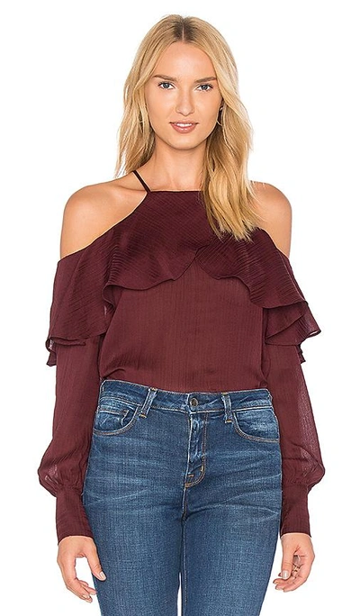 Shop Line & Dot Philipa Cold Shoulder Top In Purple