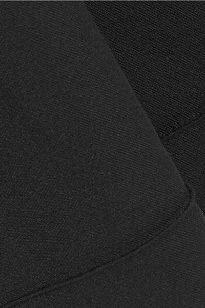 Shop Helmut Lang Cutout Wool-blend Turtleneck Mini Dress In Black