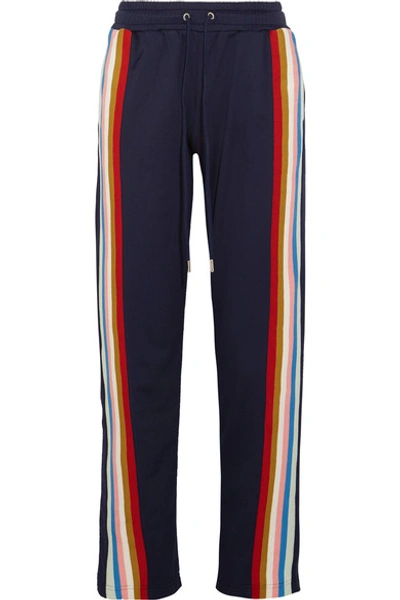 Alexa Chung Striped Jersey Track Pants In Eavy