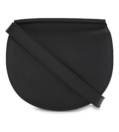Shop Givenchy Infinity Mini Leather Saddle Bag In Black