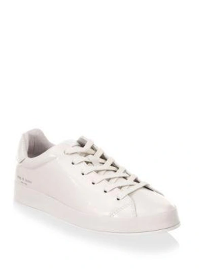 Shop Rag & Bone Rb1 Leather Low Top Sneakers In Off White