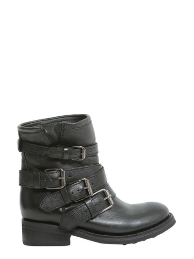 Shop Ash Leather Boots In Nero
