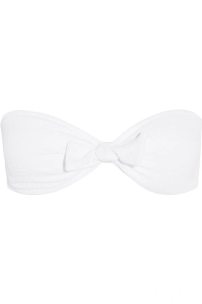 Melissa Odabash Aruba Stretch-piqué Bandeau Bikini Top In White