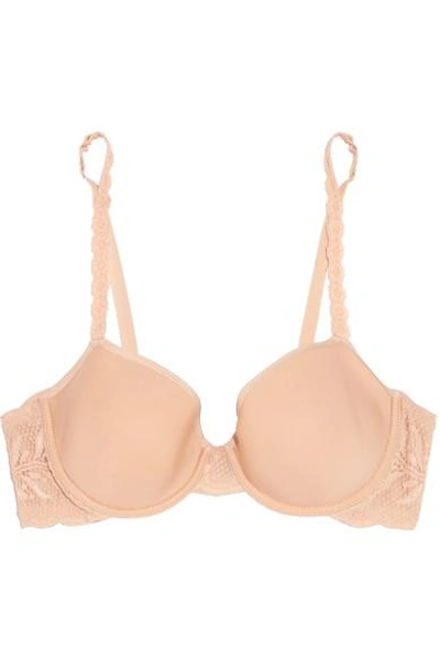 Shop Cosabella Never Say Never Comfie Stretch-jersey And Lace T-shirt Bra