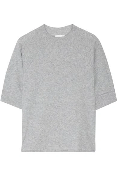 Shop Skin Pima Cotton-jersey Pajama Top In Gray