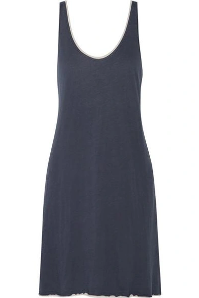 Shop Skin Ember Layered Organic Pima Cotton Chemise In Storm Blue