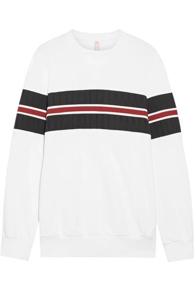 Shop No Ka'oi Nula Paneled Cotton-blend Sweatshirt