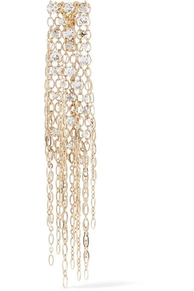 Shop Lanvin Fringed Gold-tone Swarovski Crystal Brooch