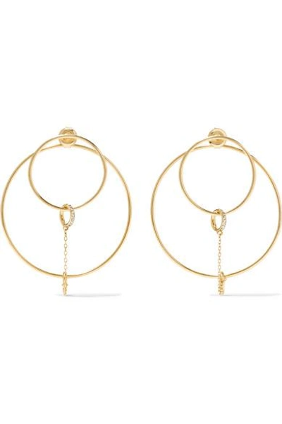 Shop Foundrae Orbit 18-karat Gold Diamond Earrings