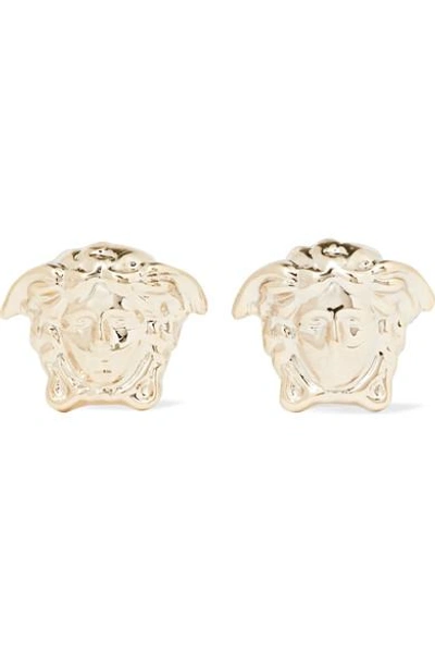 Shop Versace Medusa Gold-tone Earrings