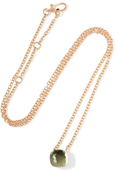 Shop Pomellato - Nudo 18-karat Rose Gold Prasiolite Necklace - One Size