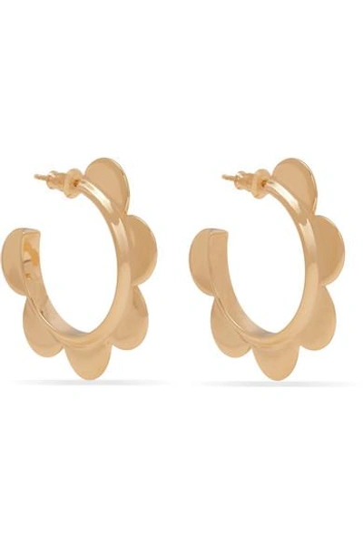 Shop Simone Rocha Gold-plated Hoop Earrings