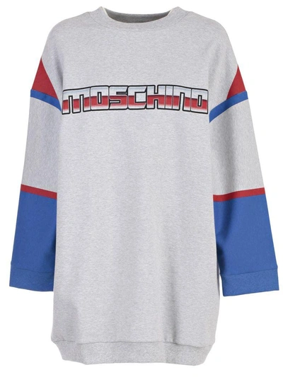 Shop Moschino Fleece In Grey