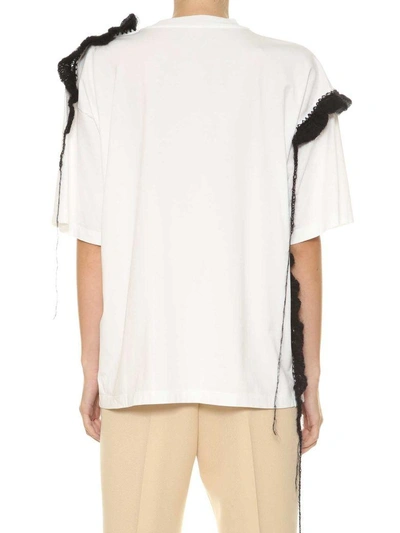 Shop Maison Margiela Embroidered T-shirt In White